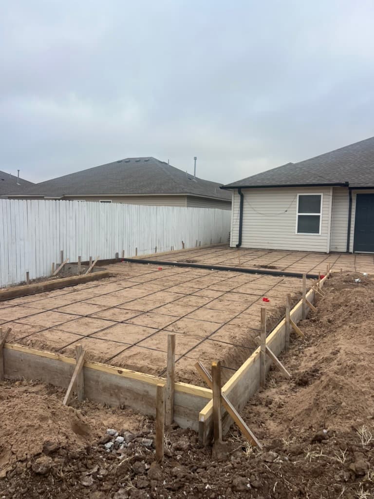 Driveway extension preparation and forming before concrete pour by Complete Dream Remodeling in Oklahoma City
